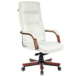 Кресло руководителя Бюрократ T-9927WALNUT слоновая кость кожа крестов. металл/дерево Кресло руководителя Бюрократ T-9927WALNUT слоновая кость кожа крестов. металл/дерево