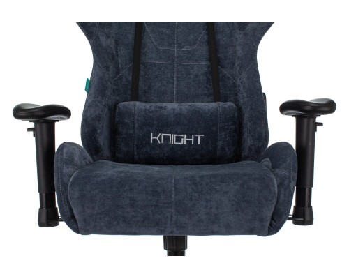 Кресло игровое Zombie VIKING KNIGHT Fabric синий Light-27 с подголов. крестов. металл Кресло игровое Zombie VIKING KNIGHT Fabric синий Light-27 с подголов. крестов. металл