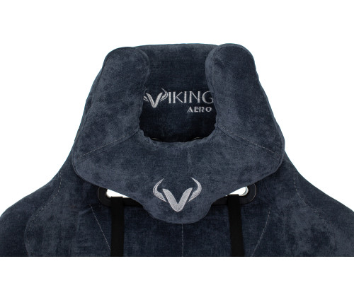 Кресло игровое Zombie VIKING KNIGHT Fabric синий Light-27 с подголов. крестов. металл Кресло игровое Zombie VIKING KNIGHT Fabric синий Light-27 с подголов. крестов. металл