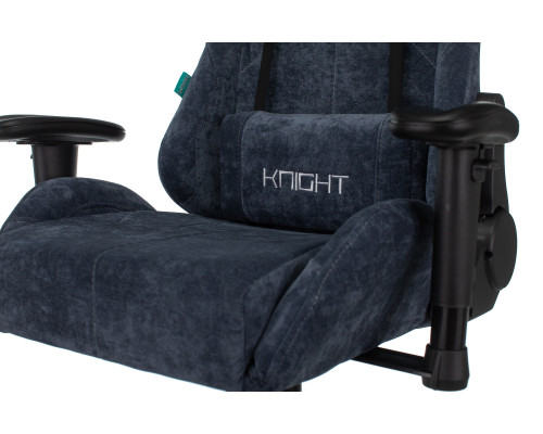 Кресло игровое Zombie VIKING KNIGHT Fabric синий Light-27 с подголов. крестов. металл Кресло игровое Zombie VIKING KNIGHT Fabric синий Light-27 с подголов. крестов. металл