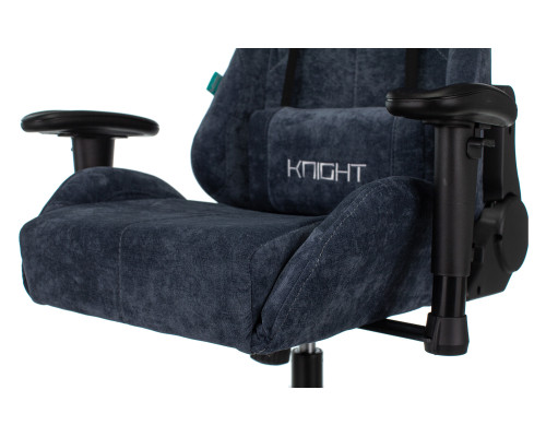 Кресло игровое Zombie VIKING KNIGHT Fabric синий Light-27 с подголов. крестов. металл Кресло игровое Zombie VIKING KNIGHT Fabric синий Light-27 с подголов. крестов. металл