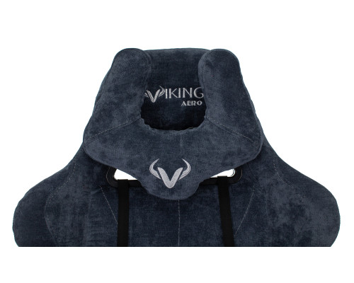 Кресло игровое Zombie VIKING KNIGHT Fabric синий Light-27 с подголов. крестов. металл Кресло игровое Zombie VIKING KNIGHT Fabric синий Light-27 с подголов. крестов. металл