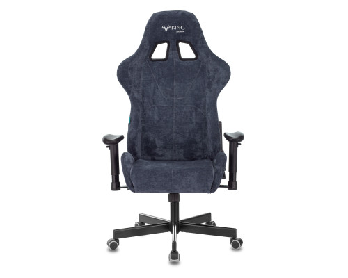 Кресло игровое Zombie VIKING KNIGHT Fabric синий Light-27 с подголов. крестов. металл Кресло игровое Zombie VIKING KNIGHT Fabric синий Light-27 с подголов. крестов. металл