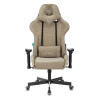 Кресло игровое Zombie VIKING KNIGHT Fabric песочный Light-21 с подголов. крестов. металл