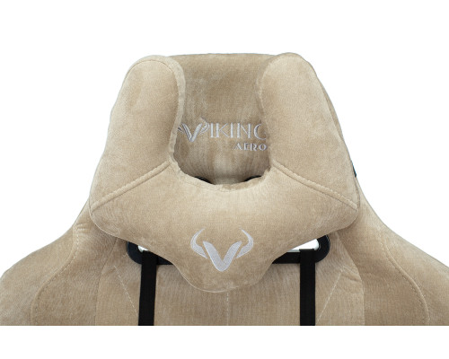 Кресло игровое Zombie VIKING KNIGHT Fabric песочный Light-21 с подголов. крестов. металл Кресло игровое Zombie VIKING KNIGHT Fabric песочный Light-21 с подголов. крестов. металл