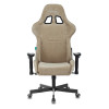 Кресло игровое Zombie VIKING KNIGHT Fabric песочный Light-21 с подголов. крестов. металл