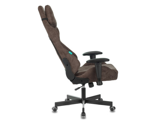 Кресло игровое Zombie VIKING KNIGHT Fabric темно-коричневый Light-10 с подголов. крестов. металл Кресло игровое Zombie VIKING KNIGHT Fabric темно-коричневый Light-10 с подголов. крестов. металл
