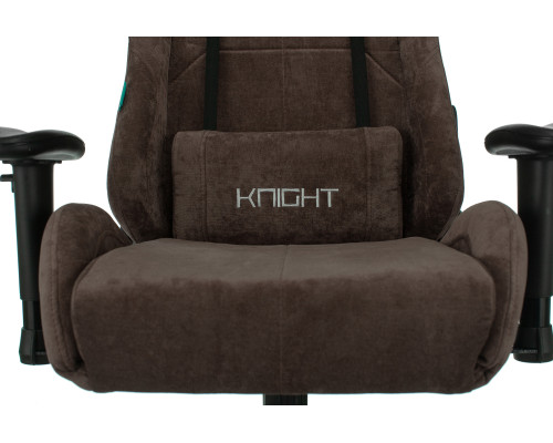 Кресло игровое Zombie VIKING KNIGHT Fabric темно-коричневый Light-10 с подголов. крестов. металл Кресло игровое Zombie VIKING KNIGHT Fabric темно-коричневый Light-10 с подголов. крестов. металл