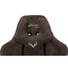 Кресло игровое Zombie VIKING KNIGHT Fabric темно-коричневый Light-10 с подголов. крестов. металл