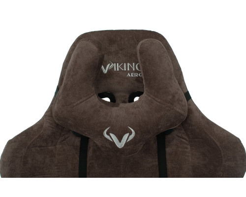 Кресло игровое Zombie VIKING KNIGHT Fabric темно-коричневый Light-10 с подголов. крестов. металл Кресло игровое Zombie VIKING KNIGHT Fabric темно-коричневый Light-10 с подголов. крестов. металл