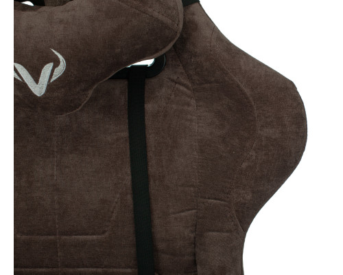 Кресло игровое Zombie VIKING KNIGHT Fabric темно-коричневый Light-10 с подголов. крестов. металл Кресло игровое Zombie VIKING KNIGHT Fabric темно-коричневый Light-10 с подголов. крестов. металл