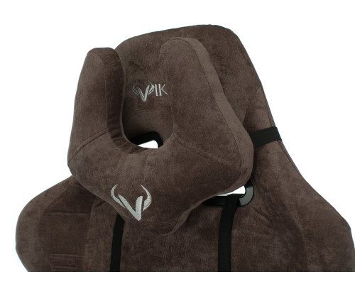 Кресло игровое Zombie VIKING KNIGHT Fabric темно-коричневый Light-10 с подголов. крестов. металл Кресло игровое Zombie VIKING KNIGHT Fabric темно-коричневый Light-10 с подголов. крестов. металл
