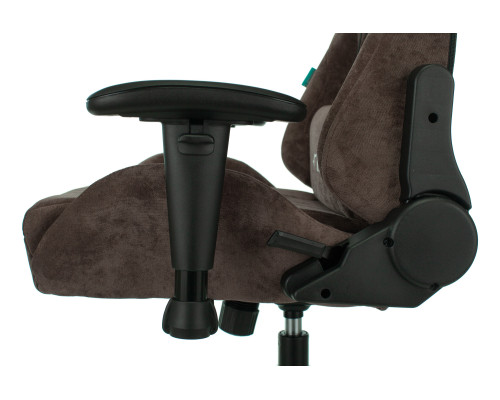 Кресло игровое Zombie VIKING KNIGHT Fabric темно-коричневый Light-10 с подголов. крестов. металл Кресло игровое Zombie VIKING KNIGHT Fabric темно-коричневый Light-10 с подголов. крестов. металл
