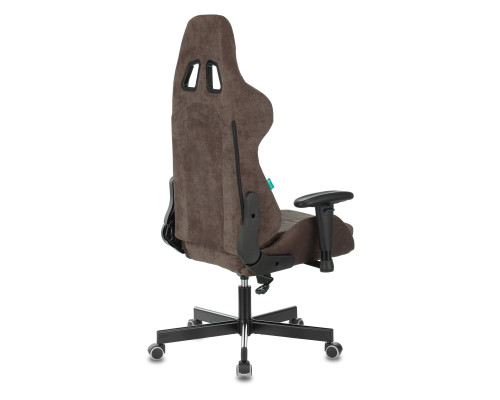 Кресло игровое Zombie VIKING KNIGHT Fabric темно-коричневый Light-10 с подголов. крестов. металл Кресло игровое Zombie VIKING KNIGHT Fabric темно-коричневый Light-10 с подголов. крестов. металл
