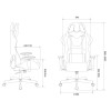 Кресло игровое Zombie VIKING KNIGHT Fabric малиновый Light-15 с подголов. крестов. металл