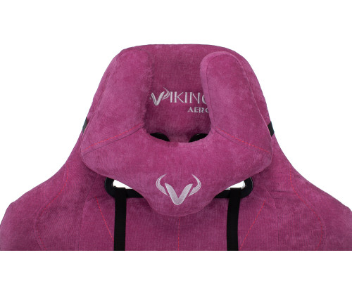 Кресло игровое Zombie VIKING KNIGHT Fabric малиновый Light-15 с подголов. крестов. металл Кресло игровое Zombie VIKING KNIGHT Fabric малиновый Light-15 с подголов. крестов. металл