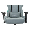 Кресло игровое Zombie VIKING KNIGHT Fabric серо-голубой Light-28 с подголов. крестов. металл