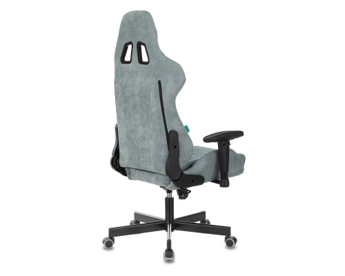 Кресло игровое Zombie VIKING KNIGHT Fabric серо-голубой Light-28 с подголов. крестов. металл Кресло игровое Zombie VIKING KNIGHT Fabric серо-голубой Light-28 с подголов. крестов. металл