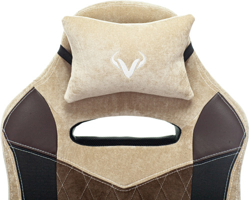 Кресло игровое Zombie VIKING 6 KNIGHT Fabric коричневый/бежевый с подголов. крестов. металл Кресло игровое Zombie VIKING 6 KNIGHT Fabric коричневый/бежевый с подголов. крестов. металл