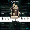 Кресло игровое Zombie VIKING 7 KNIGHT Fabric серый Loft ромбик текстиль/эко.кожа с подголов. крестов. металл