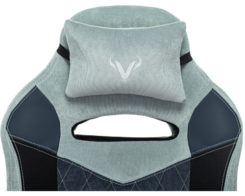 Кресло игровое Zombie VIKING 6 KNIGHT Fabric голубой с подголов. крестов. металл Кресло игровое Zombie VIKING 6 KNIGHT Fabric голубой с подголов. крестов. металл