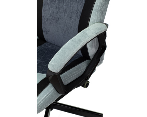Кресло игровое Zombie VIKING 6 KNIGHT Fabric голубой с подголов. крестов. металл Кресло игровое Zombie VIKING 6 KNIGHT Fabric голубой с подголов. крестов. металл