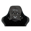 Кресло игровое Zombie VIKING 7 KNIGHT Fabric черный текстиль/эко.кожа с подголов. крестов. металл