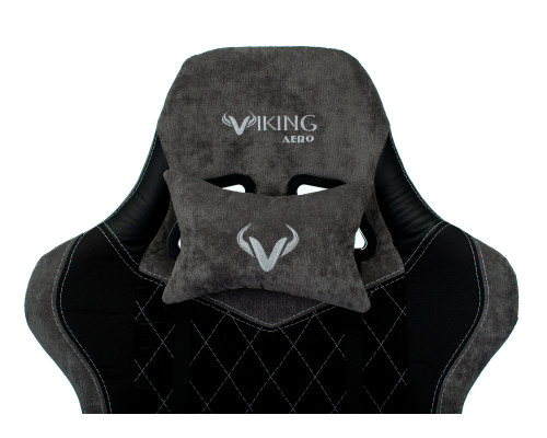 Кресло игровое Zombie VIKING 7 KNIGHT Fabric черный текстиль/эко.кожа с подголов. крестов. металл Кресло игровое Zombie VIKING 7 KNIGHT Fabric черный текстиль/эко.кожа с подголов. крестов. металл