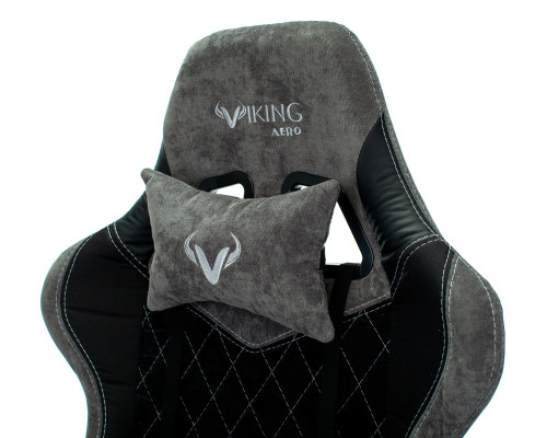Кресло игровое Zombie VIKING 7 KNIGHT Fabric черный текстиль/эко.кожа с подголов. крестов. металл Кресло игровое Zombie VIKING 7 KNIGHT Fabric черный текстиль/эко.кожа с подголов. крестов. металл