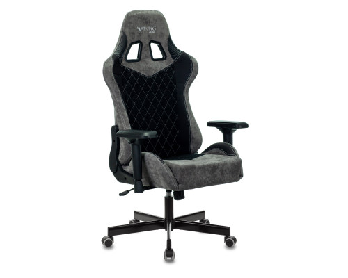 Кресло игровое Zombie VIKING 7 KNIGHT Fabric черный текстиль/эко.кожа с подголов. крестов. металл Кресло игровое Zombie VIKING 7 KNIGHT Fabric черный текстиль/эко.кожа с подголов. крестов. металл