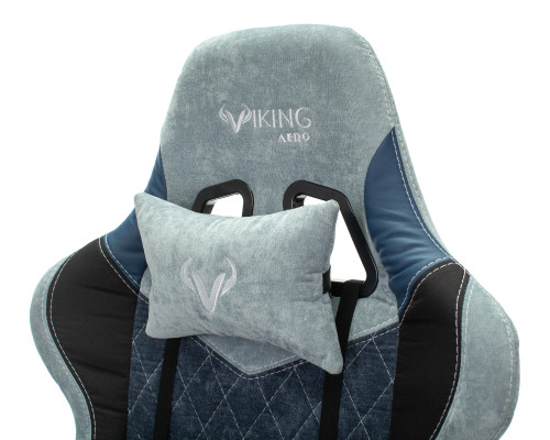 Кресло игровое Zombie VIKING 7 KNIGHT Fabric голубой текстиль/эко.кожа с подголов. крестов. металл Кресло игровое Zombie VIKING 7 KNIGHT Fabric голубой текстиль/эко.кожа с подголов. крестов. металл