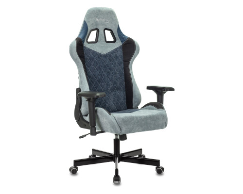 Кресло игровое Zombie VIKING 7 KNIGHT Fabric голубой текстиль/эко.кожа с подголов. крестов. металл Кресло игровое Zombie VIKING 7 KNIGHT Fabric голубой текстиль/эко.кожа с подголов. крестов. металл