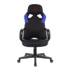 Кресло игровое Zombie RUNNER черный/синий текстиль/эко.кожа крестов. пластик