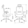 Кресло руководителя Бюрократ MC-W612N-H темно-серый TW-04 38-417 с подголов. крестов. металл хром пластик белый