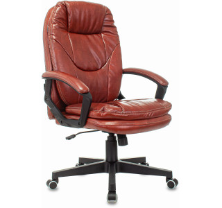 Кресло руководителя Бюрократ CH-868N коричневый Boroko-37 эко.кожа крестов. пластик