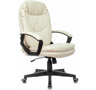 Кресло руководителя Бюрократ CH-868N слоновая кость OR-10 эко.кожа крестов. пластик