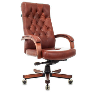Кресло руководителя Бюрократ T-9928WALNUT светло-коричневый Leather Eichel кожа крестов. металл/дерево Кресло руководителя Бюрократ T-9928WALNUT светло-коричневый Leather Eichel кожа крестов. металл/дерево