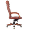 Кресло руководителя Бюрократ T-9928WALNUT светло-коричневый Leather Eichel кожа крестов. металл/дерево