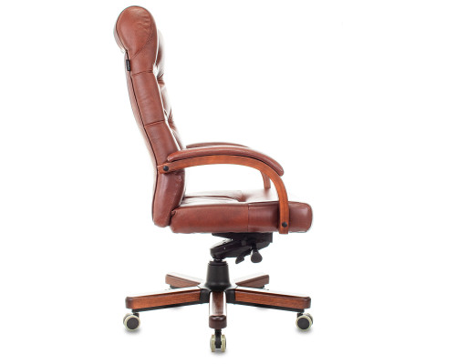 Кресло руководителя Бюрократ T-9928WALNUT светло-коричневый Leather Eichel кожа крестов. металл/дерево Кресло руководителя Бюрократ T-9928WALNUT светло-коричневый Leather Eichel кожа крестов. металл/дерево