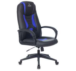 Кресло игровое Zombie 8 синий эко.кожа крестов. пластик