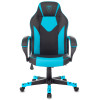 Кресло игровое Zombie GAME 17 черный/синий текстиль/эко.кожа крестов. пластик