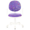 Кресло детское Бюрократ CH-W356AXSN фиолетовый Sticks 08 крестов. пластик пластик белый