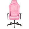 Кресло игровое Knight N1 Fabric розовый Velvet 36 с подголов. крестов. металл