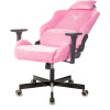 Кресло игровое Knight N1 Fabric розовый Velvet 36 с подголов. крестов. металл