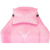 Кресло игровое Knight N1 Fabric розовый Velvet 36 с подголов. крестов. металл