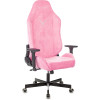 Кресло игровое Knight N1 Fabric розовый Velvet 36 с подголов. крестов. металл