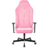 Кресло игровое Knight N1 Fabric розовый Velvet 36 с подголов. крестов. металл