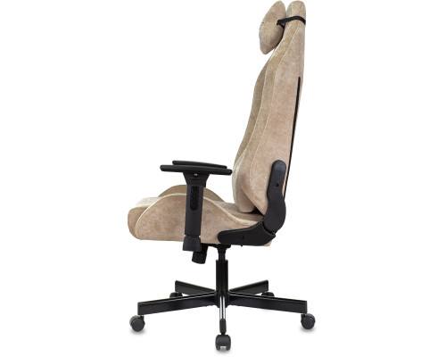 Кресло игровое Knight N1 Fabric бежевый Light-21 с подголов. крестов. металл Кресло игровое Knight N1 Fabric бежевый Light-21 с подголов. крестов. металл