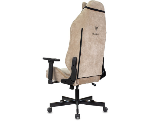 Кресло игровое Knight N1 Fabric бежевый Light-21 с подголов. крестов. металл Кресло игровое Knight N1 Fabric бежевый Light-21 с подголов. крестов. металл