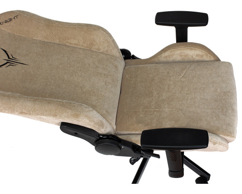 Кресло игровое Knight N1 Fabric бежевый Light-21 с подголов. крестов. металл Кресло игровое Knight N1 Fabric бежевый Light-21 с подголов. крестов. металл